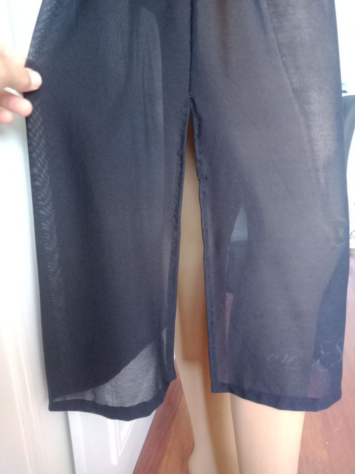 Uzun Siyah Bağlamalı Pareo - Görsel 5