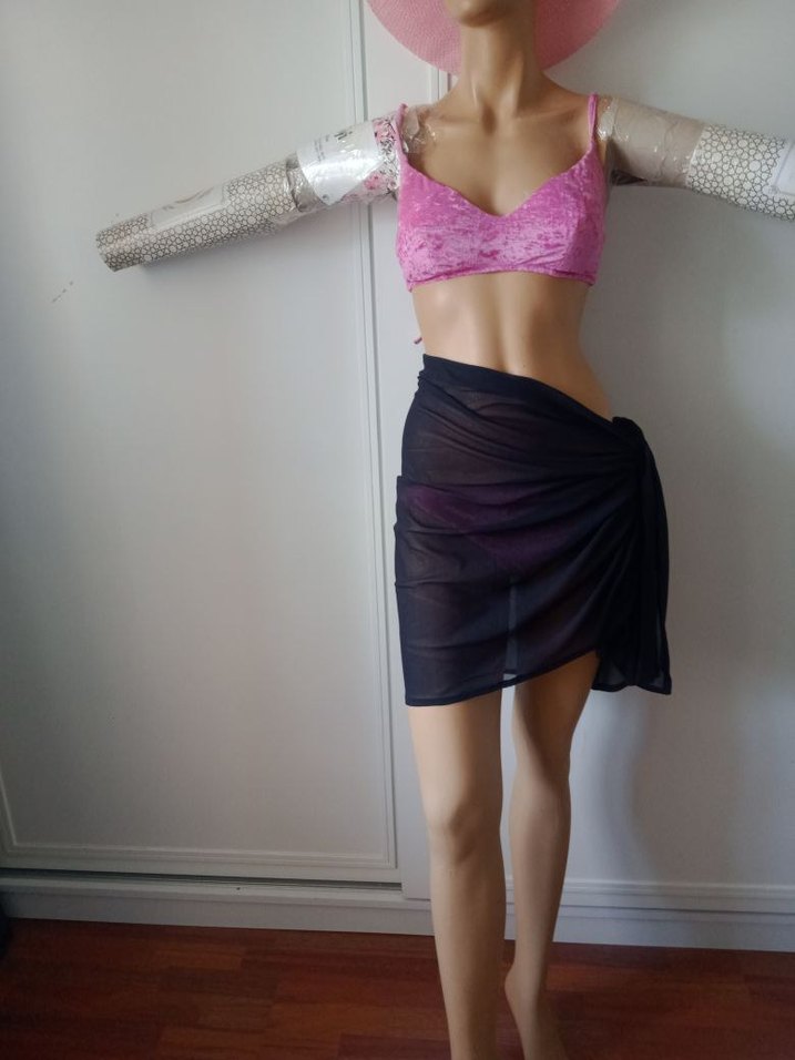 Siyah Drapeli Mini Pareo - Görsel 2