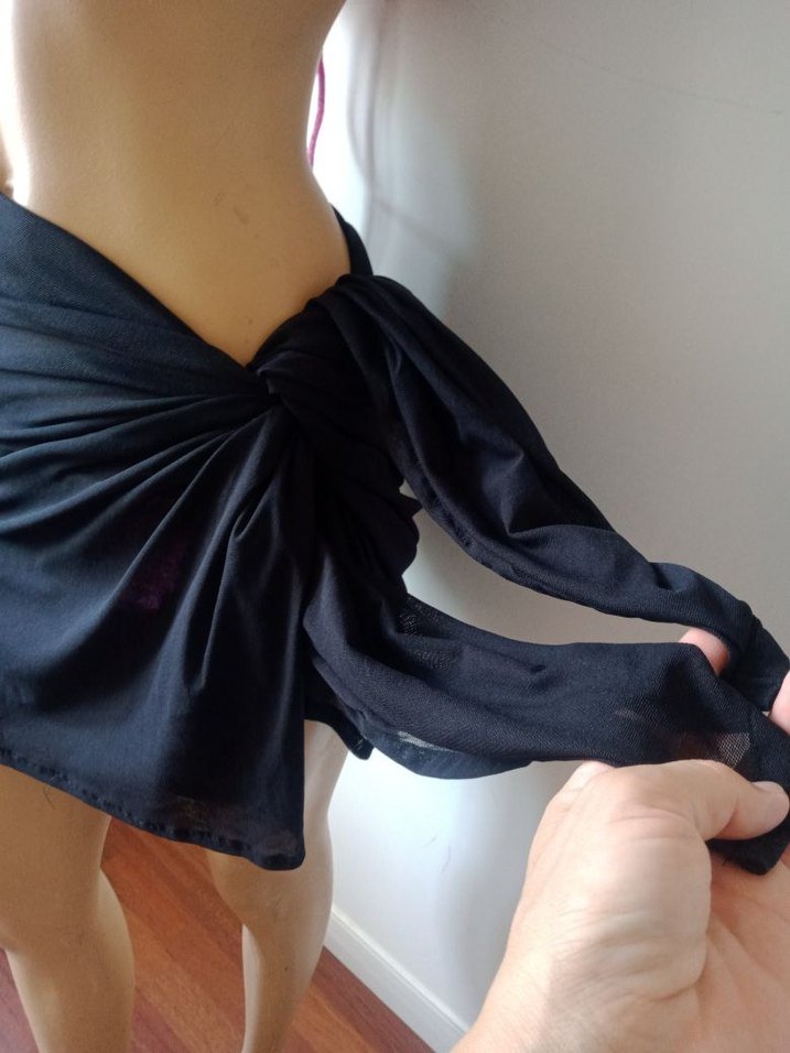 Siyah Drapeli Mini Pareo - Görsel 4