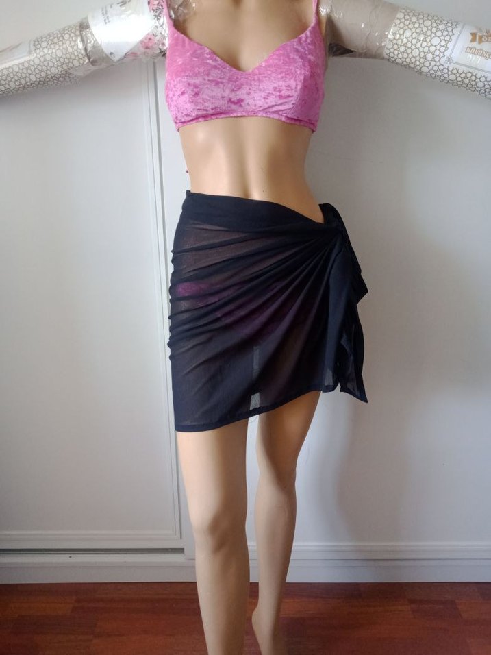 Siyah Drapeli Mini Pareo - Görsel 3