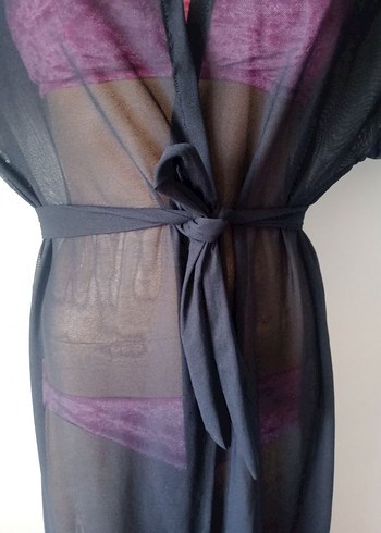 siyah tül Pareo - Görsel 6