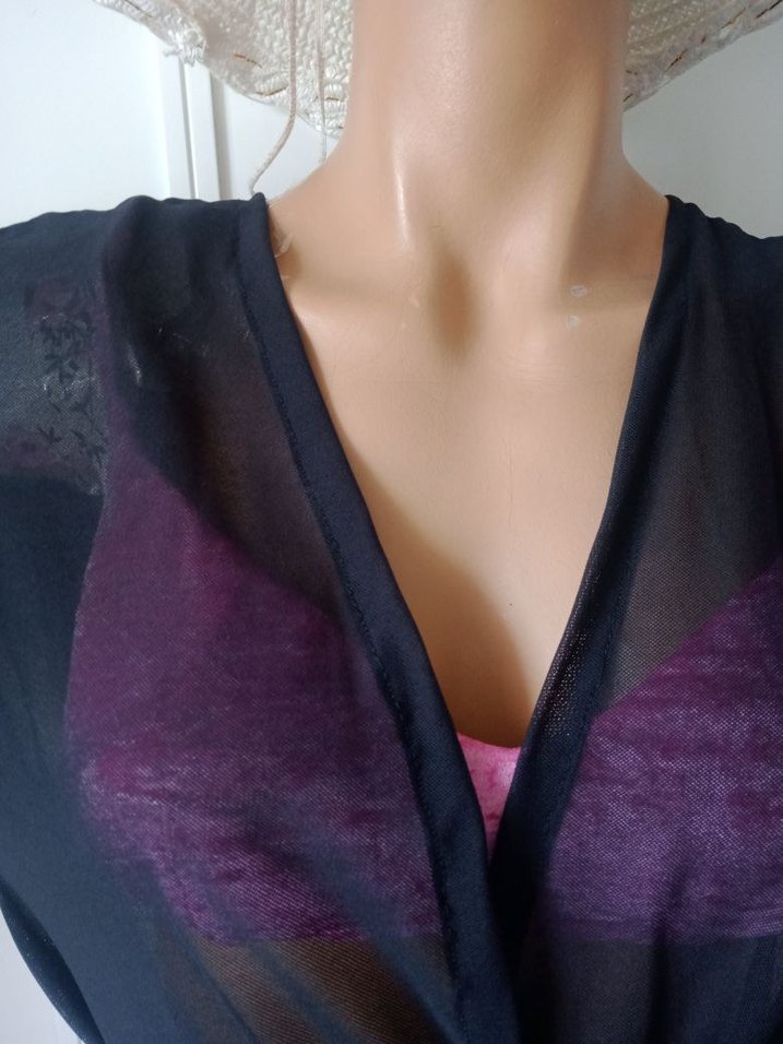 siyah tül pareoo - Görsel 3