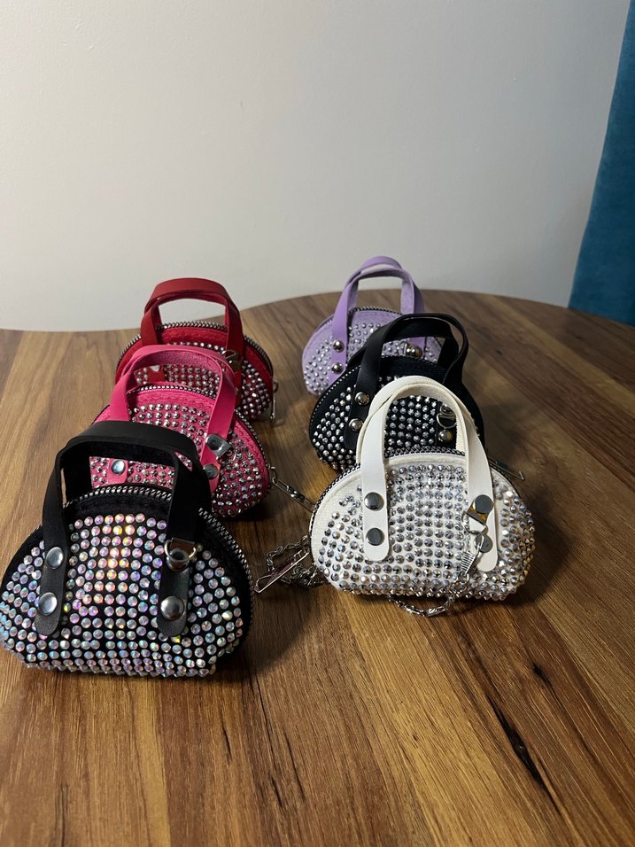 Renkli Pullu Rock Punk Kadın Çapraz Çanta - Görsel 2