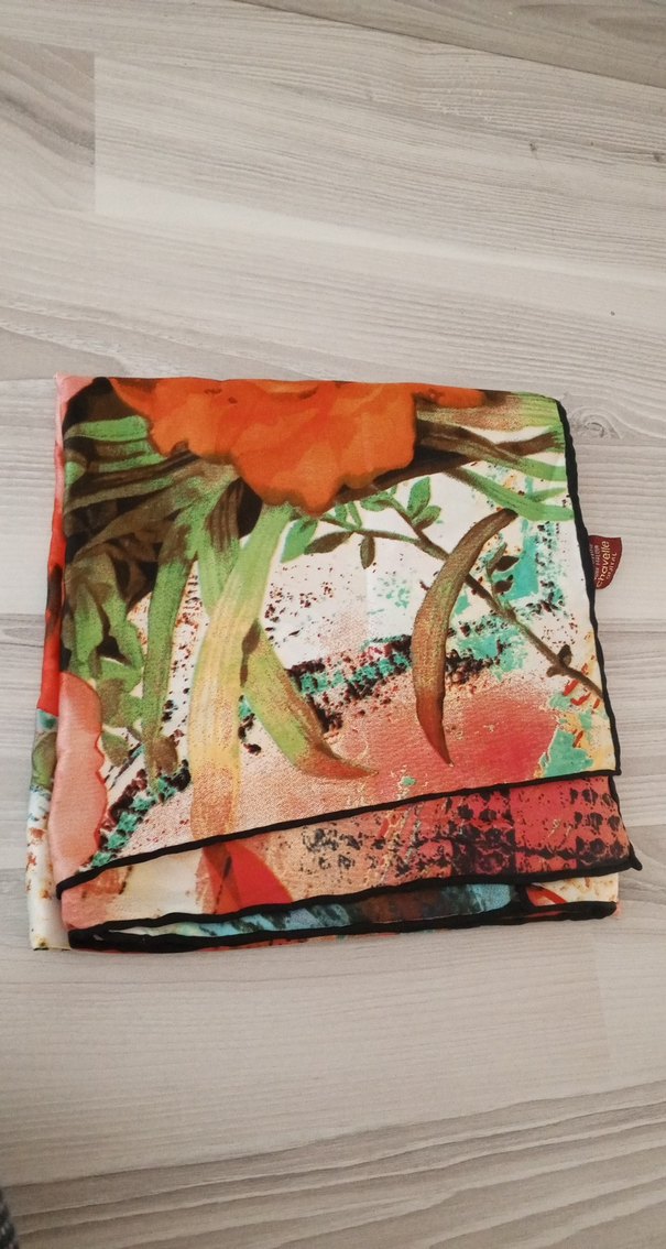 Çiçek Desenli Çok Renkli Bohem Kadın eşarp - Görsel 2