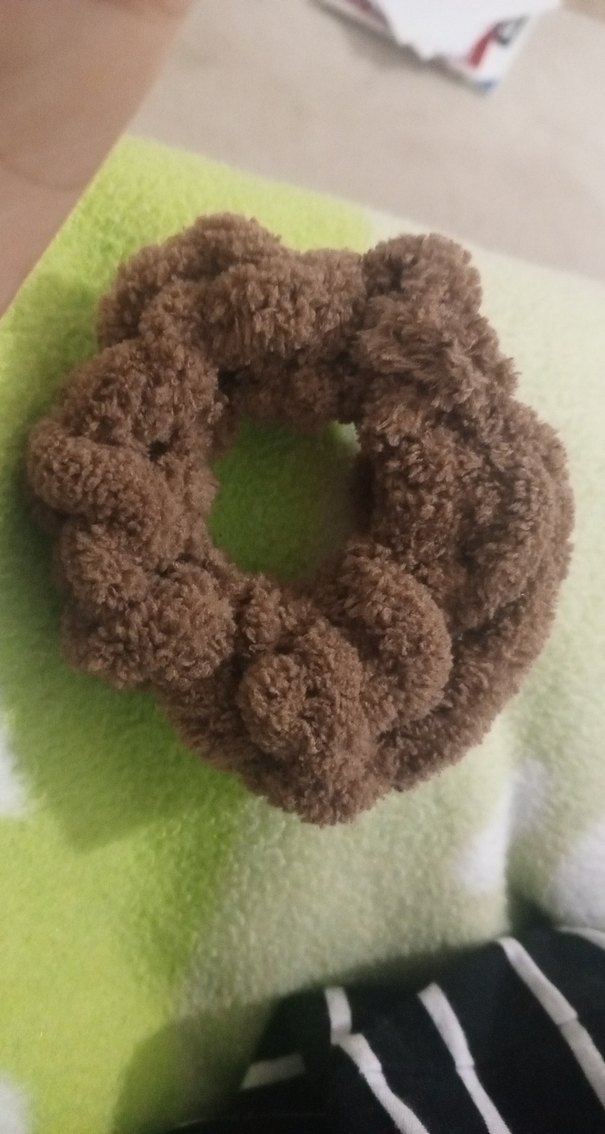 Kahverengi Örgü Yün Kadın Saç Tokası - Görsel 2