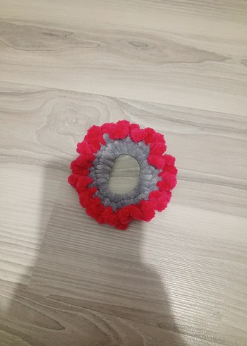 Renkli Örgü Fırfırlı Kadın Toka Seti - Görsel 6