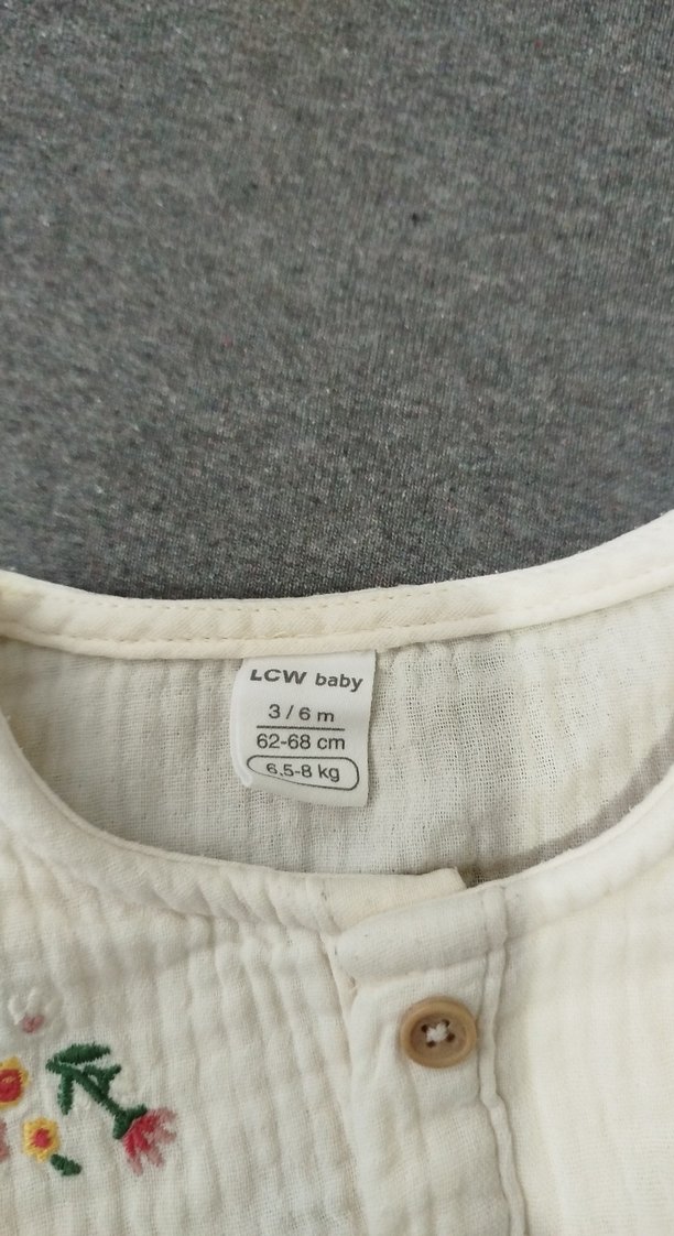 Kız Çocuk müslim Nakışlı Fırfırlı Elbise - Görsel 5