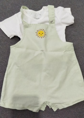HelloBaby Kız Bebek Nakışlı Düğmeli Tulum Takımı