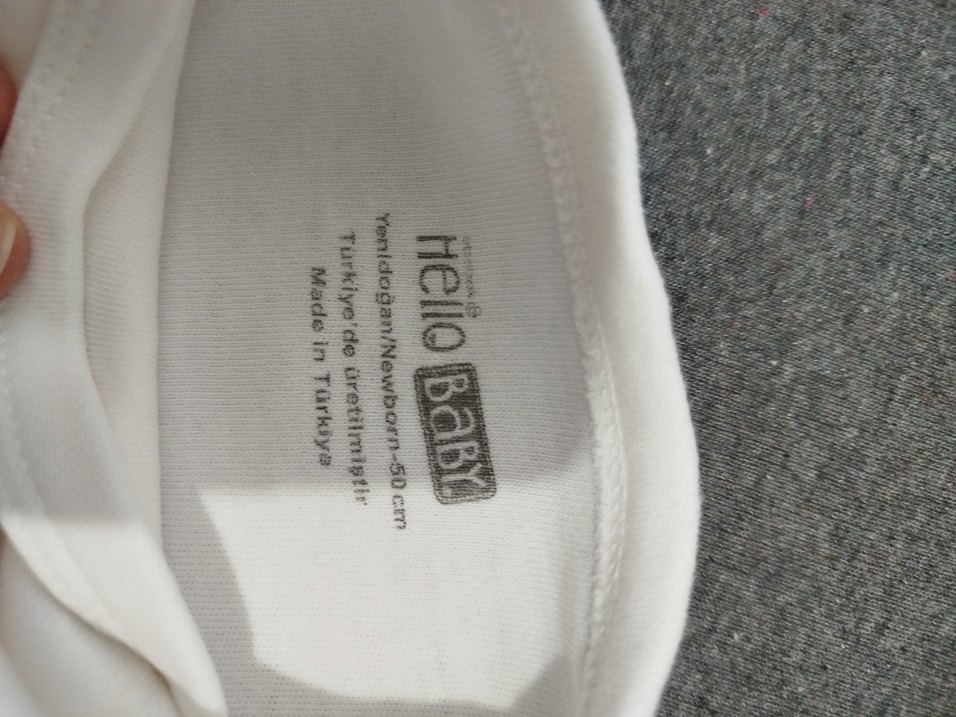 Beyaz Baskılı Uzun Kollu Bebek Body - Görsel 4