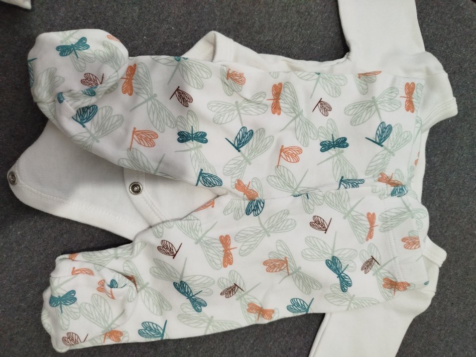 Beyaz Baskılı Uzun Kollu Bebek Body - Görsel 5