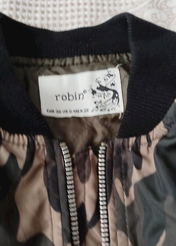 Kadın Kamuflaj Desenli Fermuarlı Ceket - Görsel 4