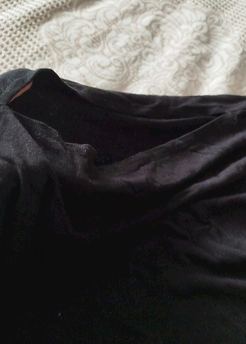 Siyah uzun kollu elbise - Görsel 4