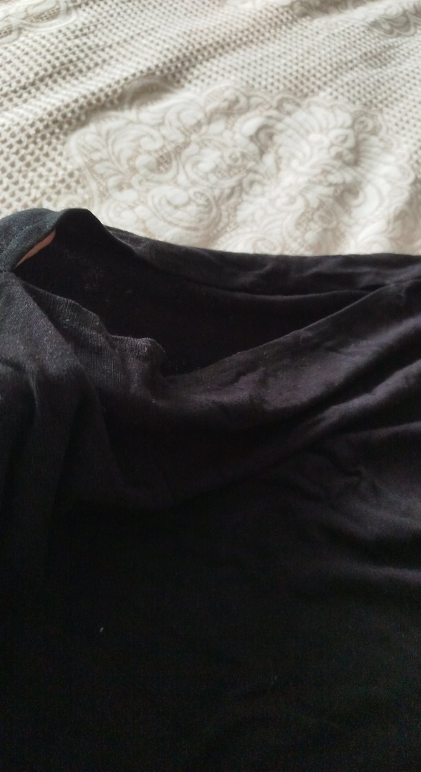 Siyah uzun kollu elbise - Görsel 4