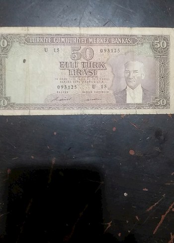 Gri 50 Türk Lirası Eski Banknot 5. emisyon