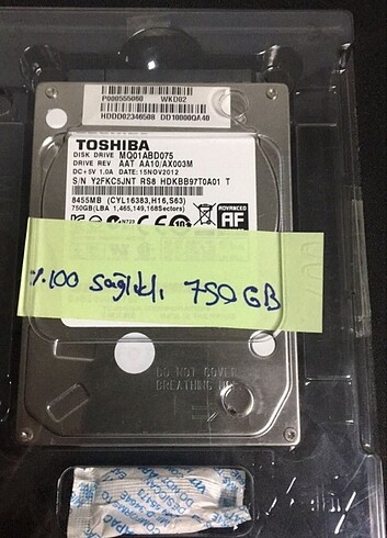 Toshiba 750 GB Harddisk