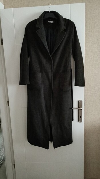 Kadın kase haki yeşil kaban - Görsel 9