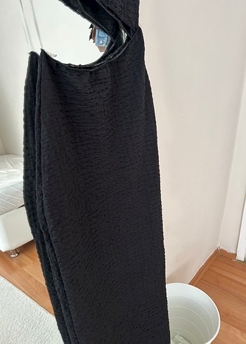 m Beden siyah Renk Siyah bel detaylı Uzun Elbise