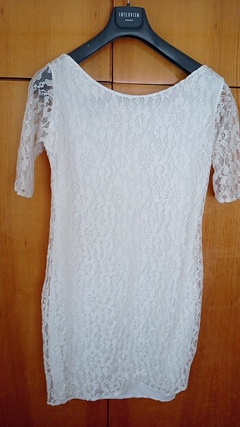 xl Beden Dantelli kalem elbise