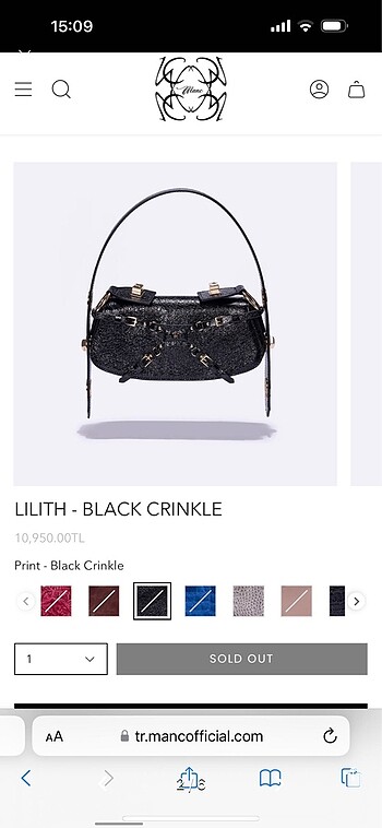 Beden siyah Renk Manc Lilith