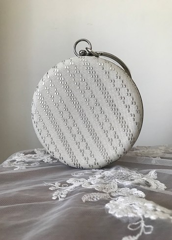 Beyaz  Kadın Portföy Telkırma Çanta - Görsel 4