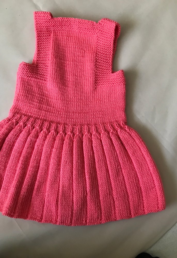 Kız Çocuk Pembe Örgü Elbise - Görsel 3