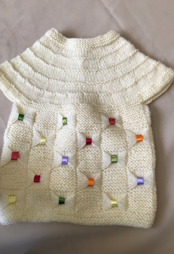 Kızlar için sarı örgü yelek - Görsel 3