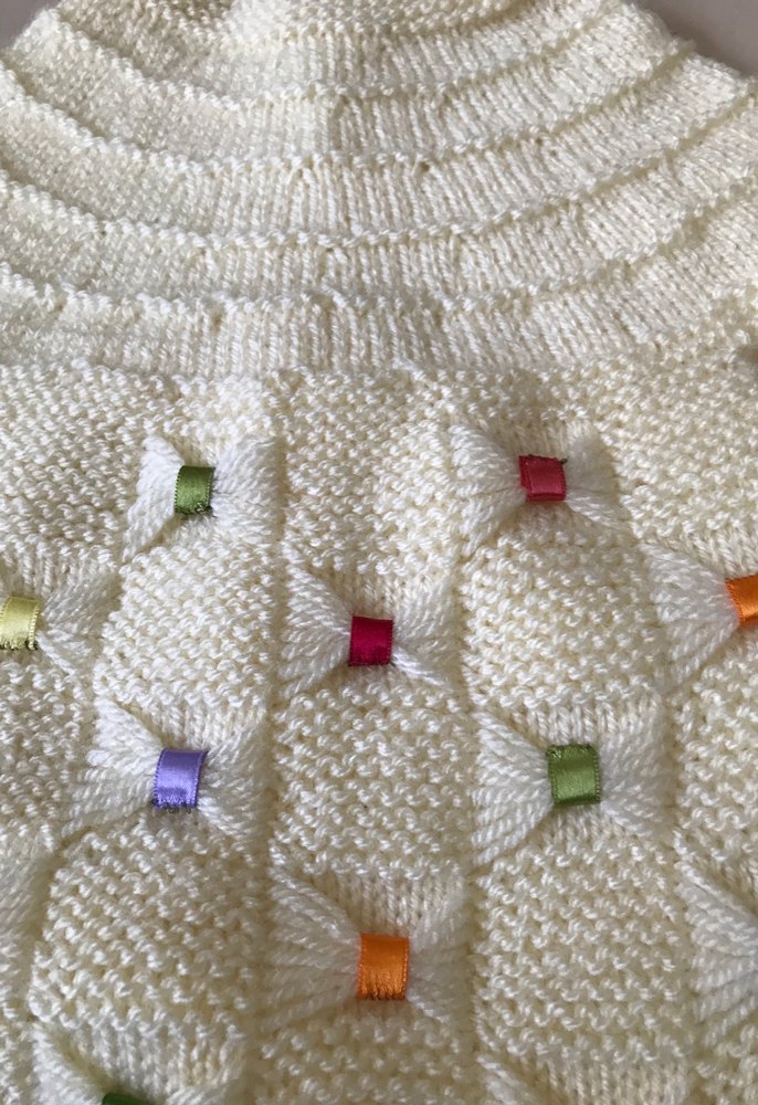 Kızlar için sarı örgü yelek - Görsel 4