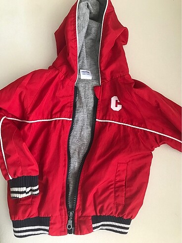 Çocuk kırmızı rüzgarlık ceket - Görsel 4