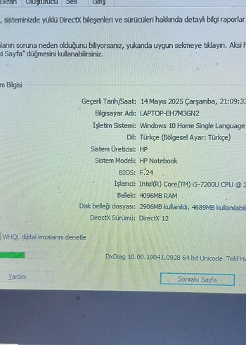 hp laptop açıklama oku