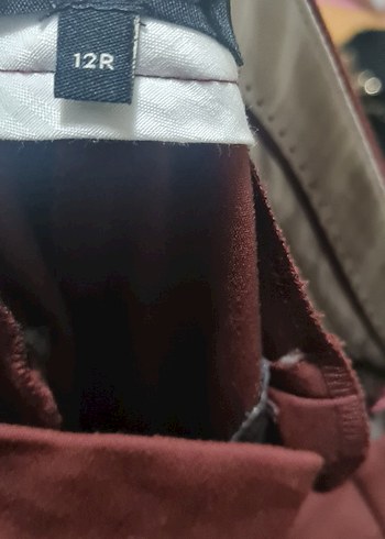 Bordo Pilili Kadın Kumaş Pantolon - Görsel 3