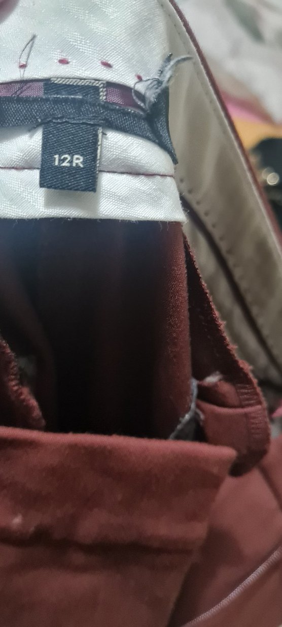 Bordo Pilili Kadın Kumaş Pantolon - Görsel 3