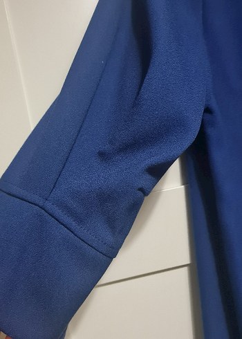 Kısa Kollu Lacivert Midi Kadın Elbise - Görsel 7