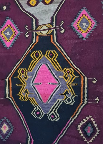 Çok Renkli Desenli Geleneksel yun kilim - Görsel 3