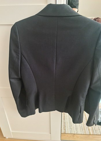 Gri Kadın Düğmeli Ofis Blazeri - Görsel 2