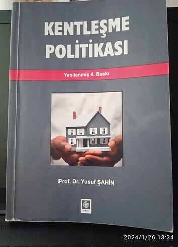 Kentleşme Politikası Prof. Dr. Yusuf Şahin 