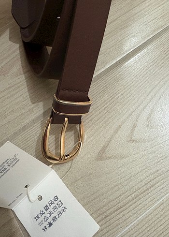 ZARA Kahverengi Deri Kadın Kemer - Görsel 2