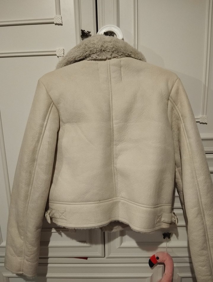 Vizon Süet Kürklü Kadın Ceket - Görsel 2