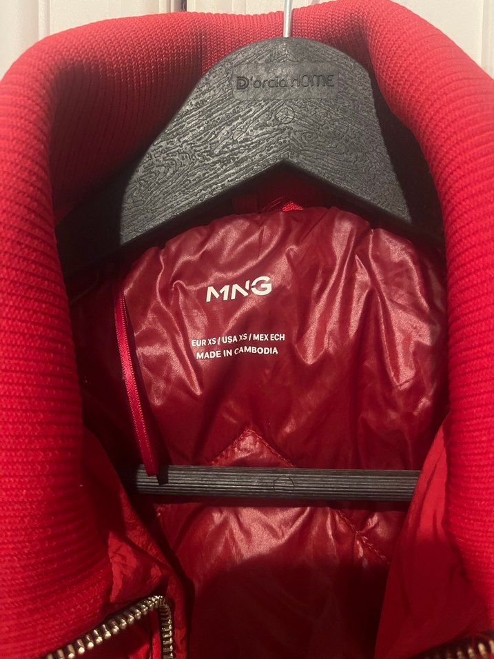 Kırmızı Mini Kadın Kışlık Mont - Görsel 3