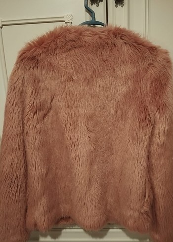 Pembe Kadın Suni Kürk Ceket - Görsel 3