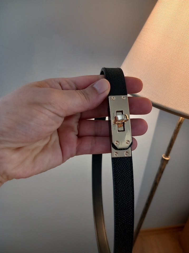 Kadın Siyah Deri Tokalı Kemer - Görsel 4