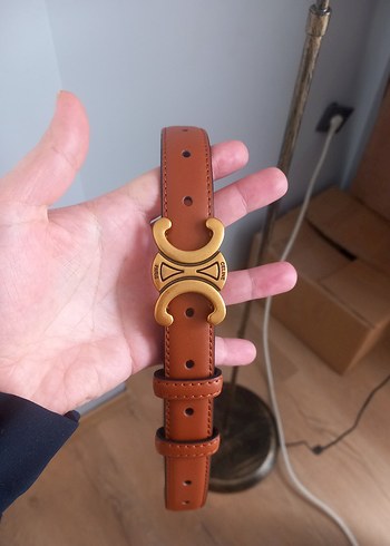 Kahverengi Deri Kadın Kemer Tokalı - Görsel 2