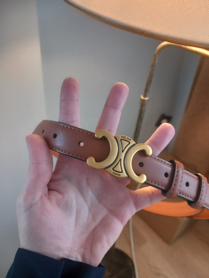 Kahverengi Deri Kadın Kemer Tokalı - Görsel 4