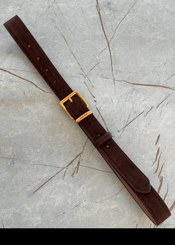 Kahverengi Süet Kadın Kemer Tokalı - Görsel 5