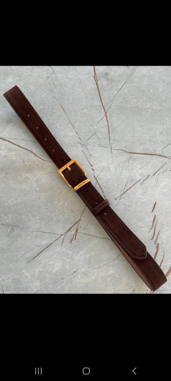 Kahverengi Süet Kadın Kemer Tokalı - Görsel 5