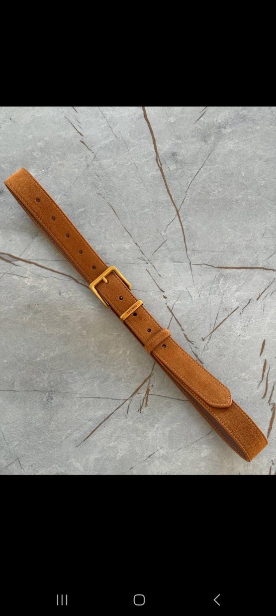 Kahverengi Süet Kadın Kemer Tokalı - Görsel 4