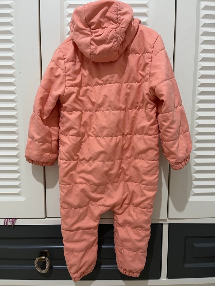 Kız Bebek Fermuarlı Pembe Tulum - Görsel 2