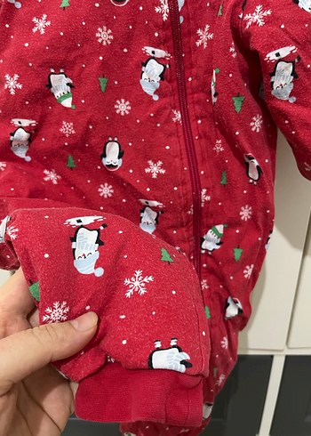 Kırmızı Bebek Kız Tulumu Fermuarlı - Görsel 3