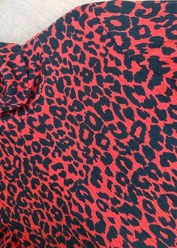 l Beden Zara leopar desenli elbise