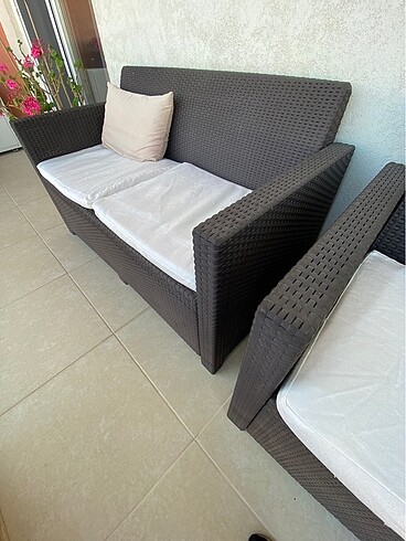 5li rattan balkon takimi seti