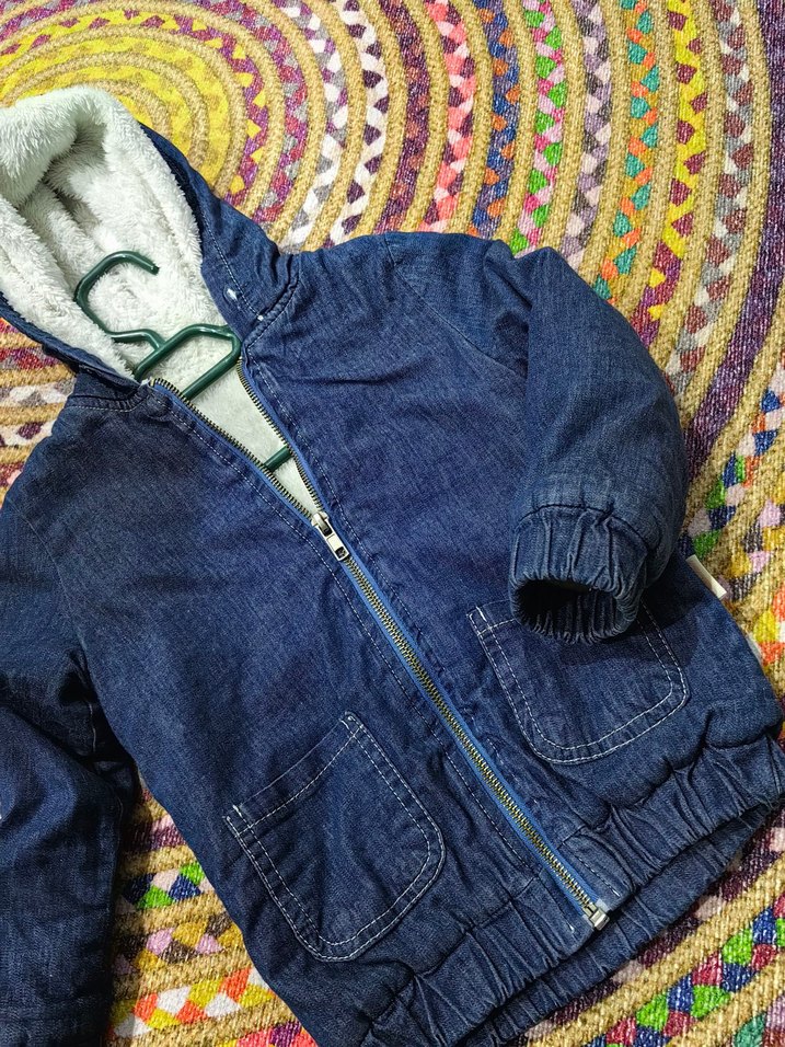 Fermuarlı Erkek Çocuk Kot Ceket - Görsel 2